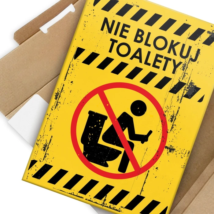 Poster metal nie blokuj toalety gift