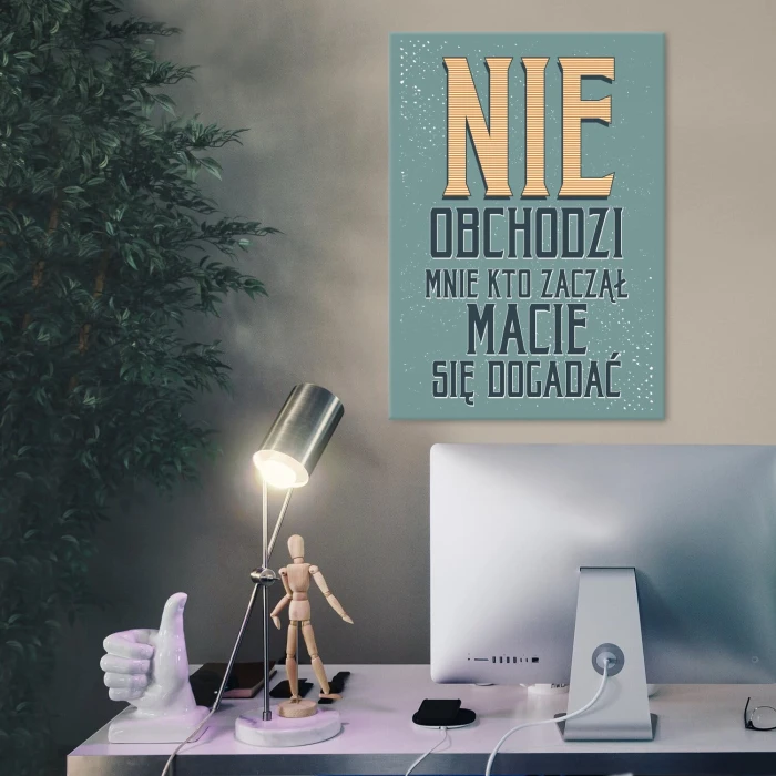 Plakat metalowy nie obchodzi mnie Prezent