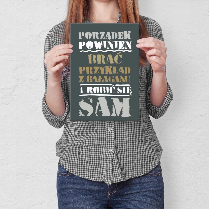 Poster metal Porządek gift