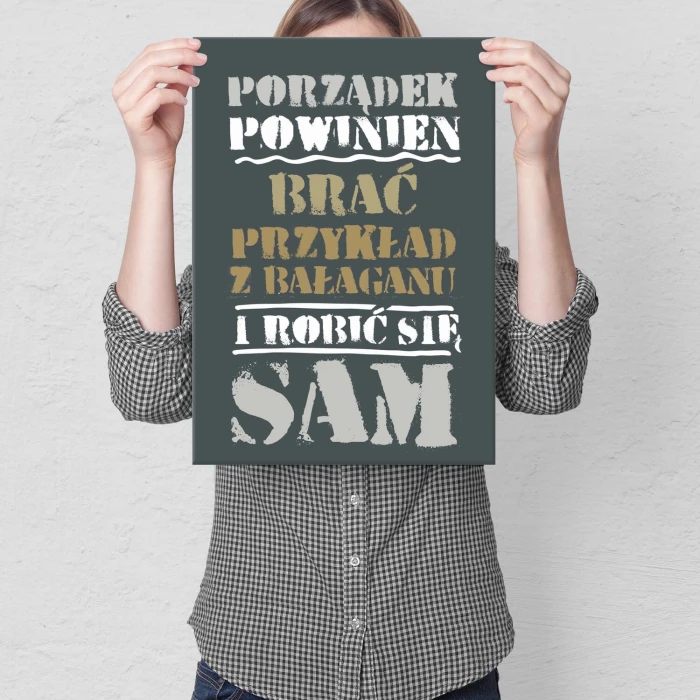 Plakat metalowy Porządek Prezent