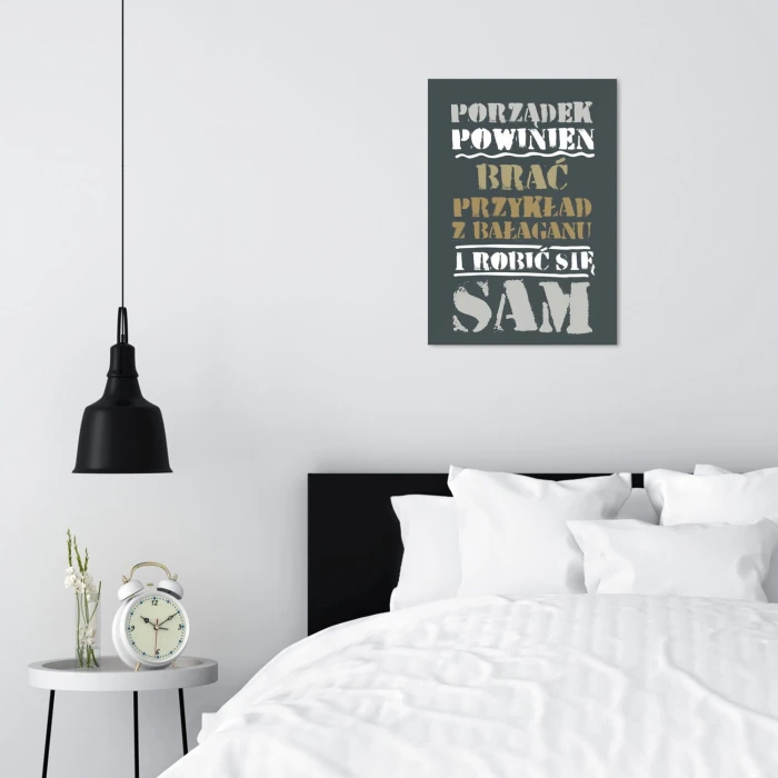 Plakat metalowy Porządek Prezent