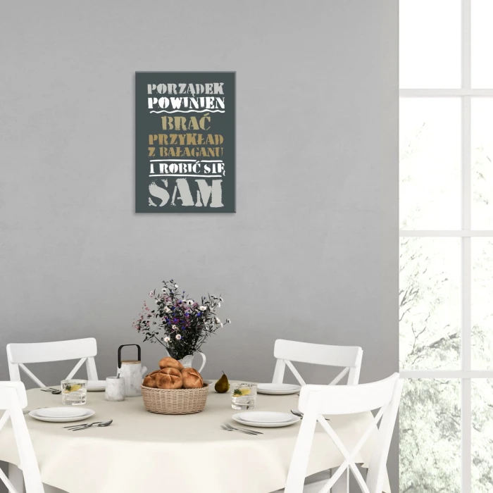 Poster metal Porządek gift
