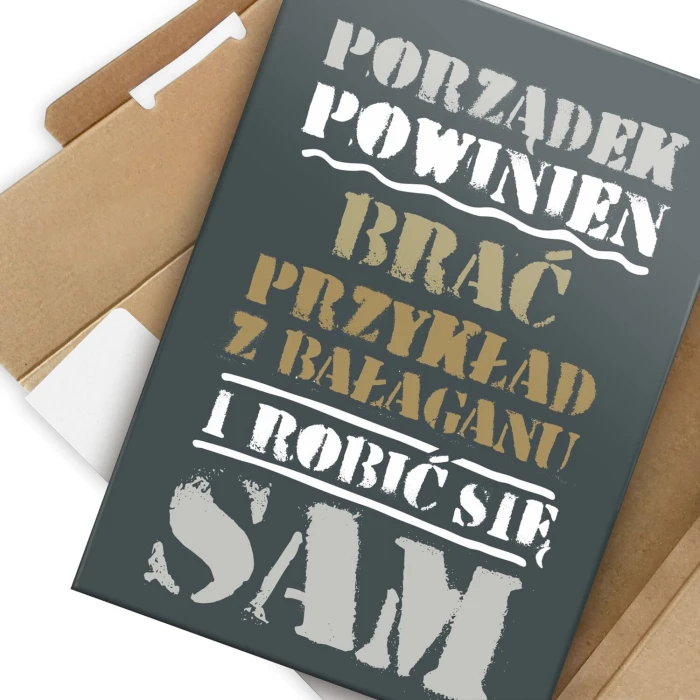Plakat metalowy Porządek Prezent