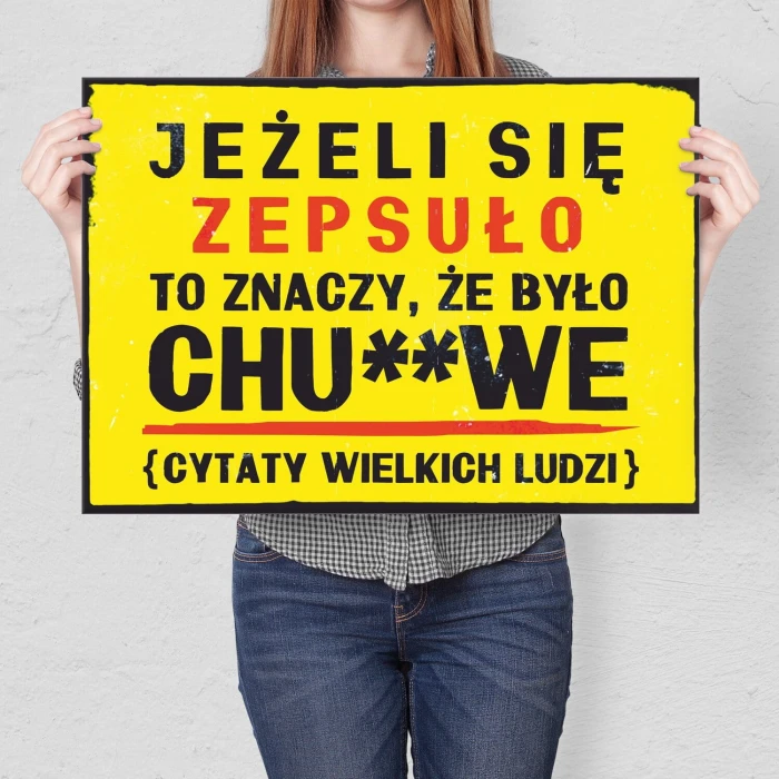 Poster metal jeżeli się zepsuło gift