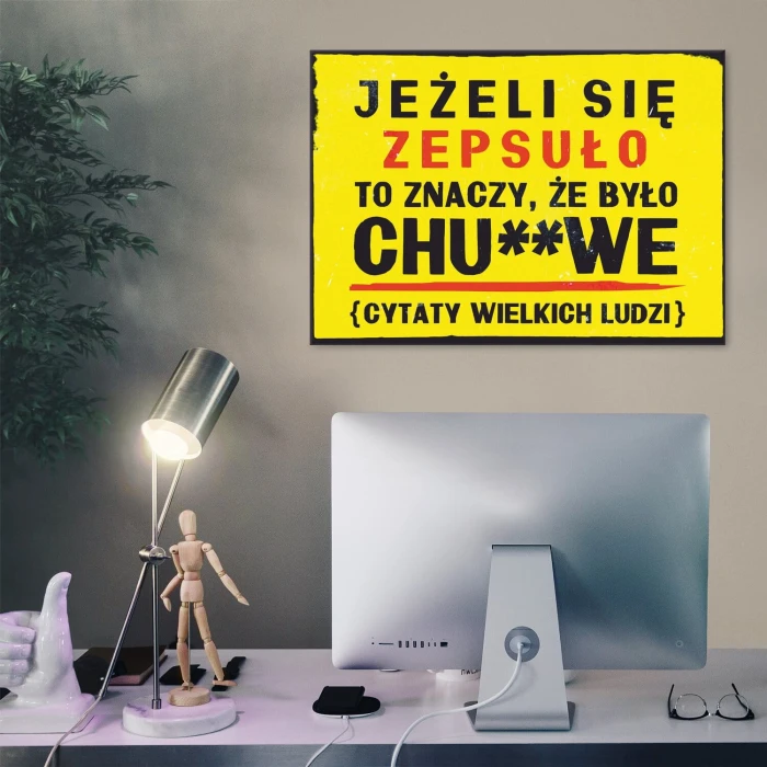 Plakat metalowy jeżeli się zepsuło Prezent