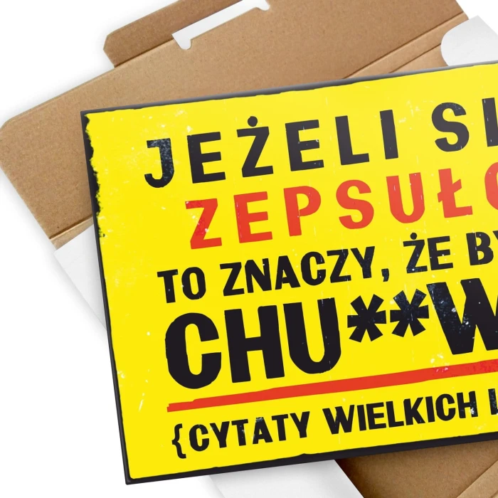 Plakat metalowy jeżeli się zepsuło Prezent