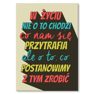 Plakat metalowy nie chodzi o to Prezent