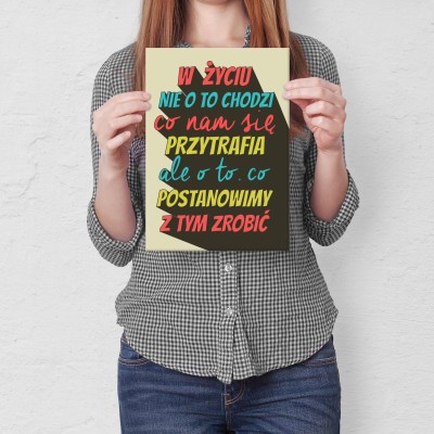 Plakat metalowy nie chodzi o to Prezent
