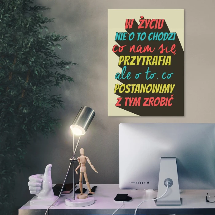 Plakat metalowy nie chodzi o to Prezent