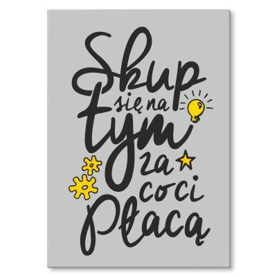 Poster metal skup się na tym gift