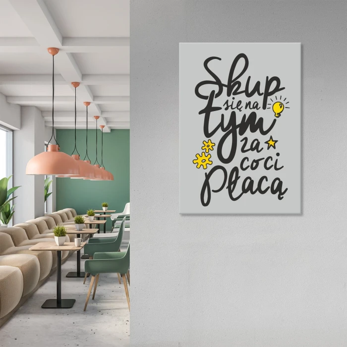 Poster metal skup się na tym gift