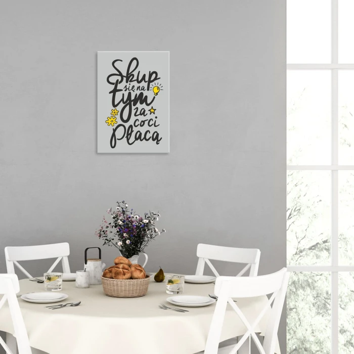 Plakat metalowy skup się na tym Prezent