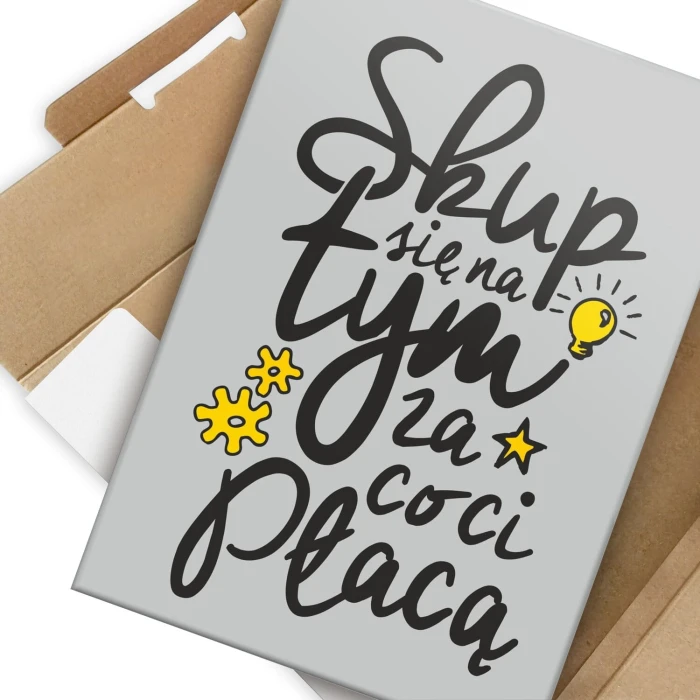 Poster metal skup się na tym gift