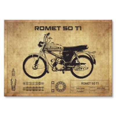 Plakat metalowy Romet 50 T1 Prezent