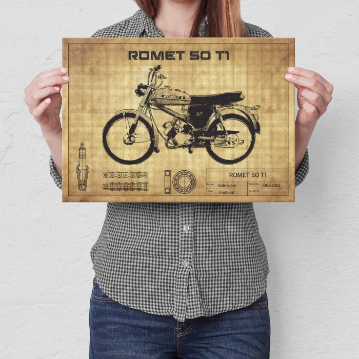 Poster metal Romet 50 T1 gift