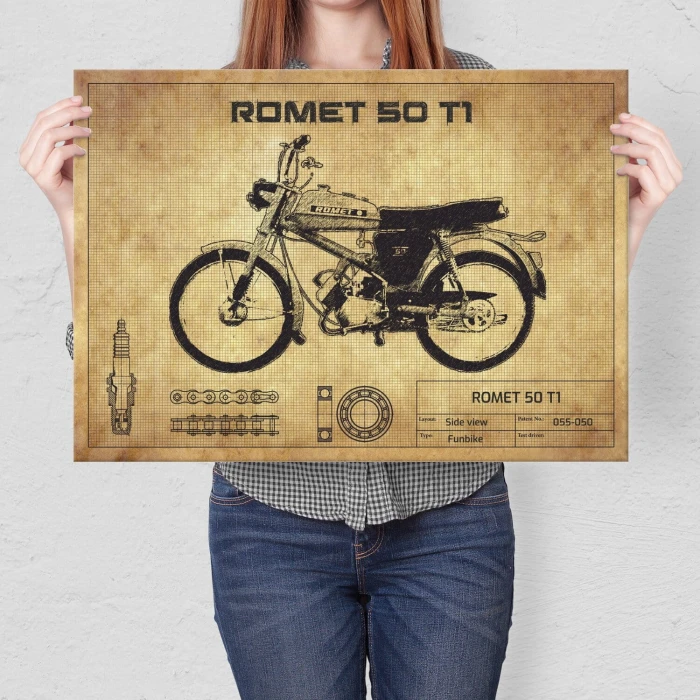 Poster metal Romet 50 T1 gift