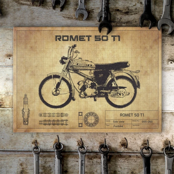 Poster metal Romet 50 T1 gift