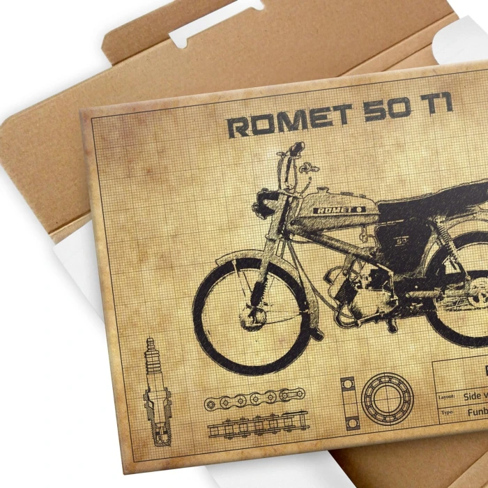 Plakat metalowy Romet 50 T1 Prezent