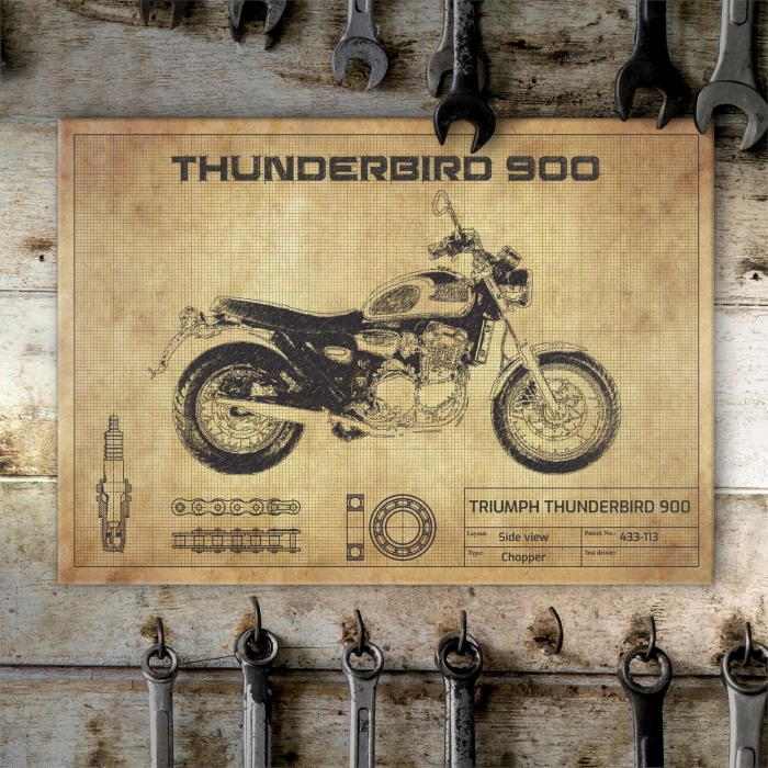 Poster metal Thunderbird 900 gift