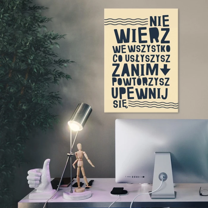Poster metal nie wierz we wszystko gift