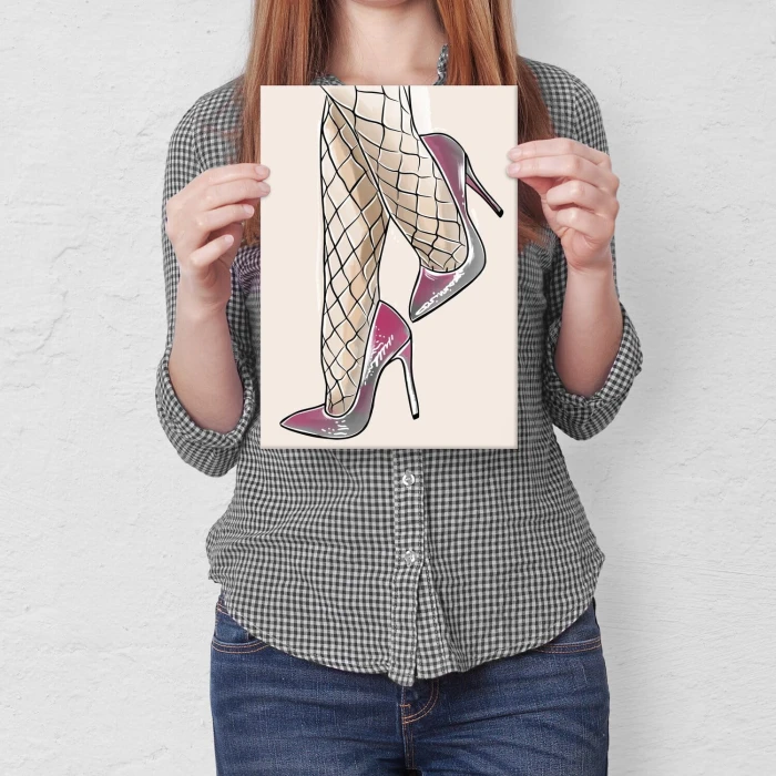 Plakat metalowy Szpilki Prezent