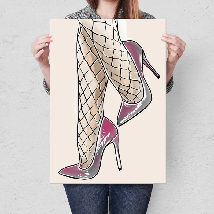 Plakat metalowy Szpilki Prezent