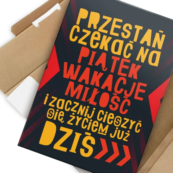 Poster metal Przestań czekać gift