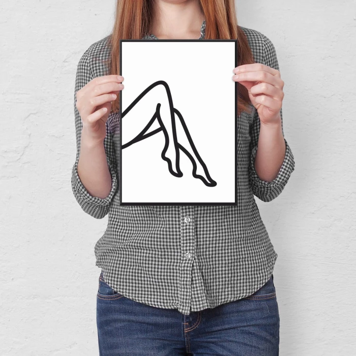 Plakat metalowy Nóżki Prezent