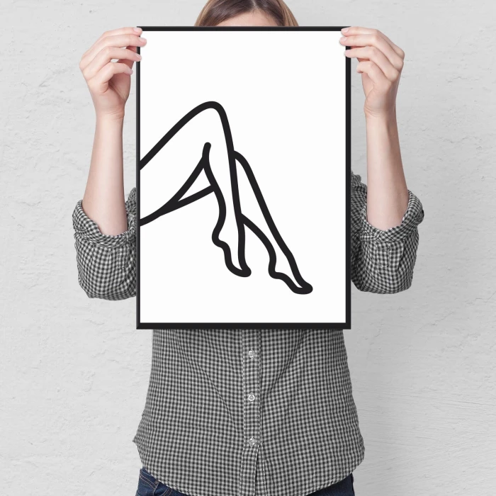 Plakat metalowy Nóżki Prezent