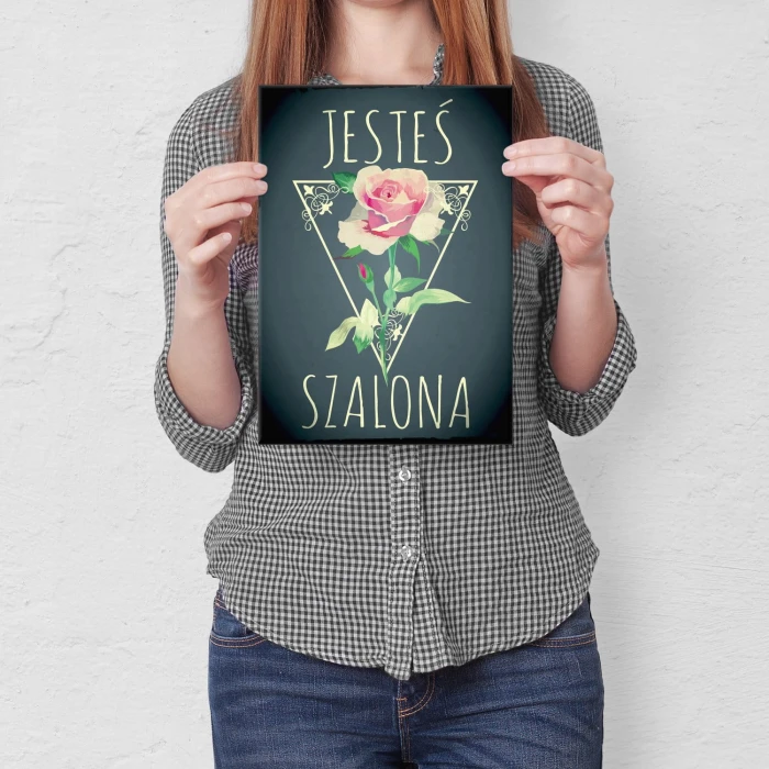 Plakat metalowy Jesteś szalona Prezent