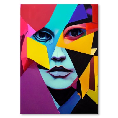 Poster metal kobieta abstrakcja gift