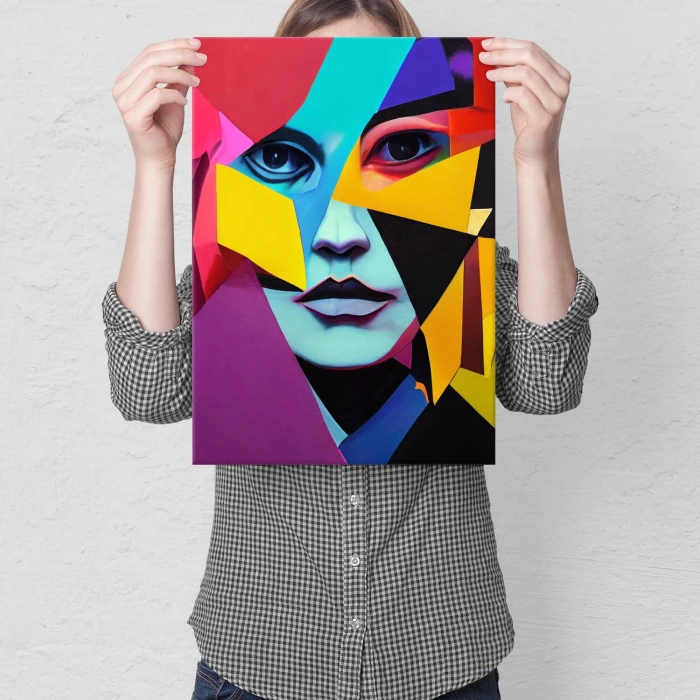 Poster metal kobieta abstrakcja gift