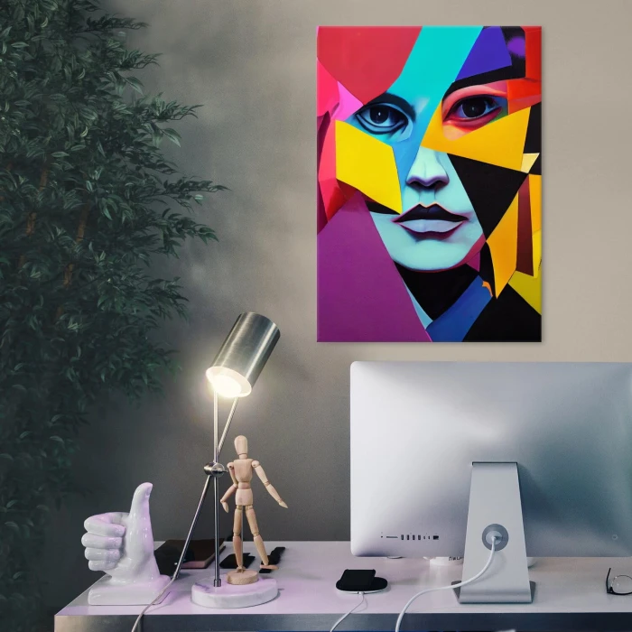 Poster metal kobieta abstrakcja gift