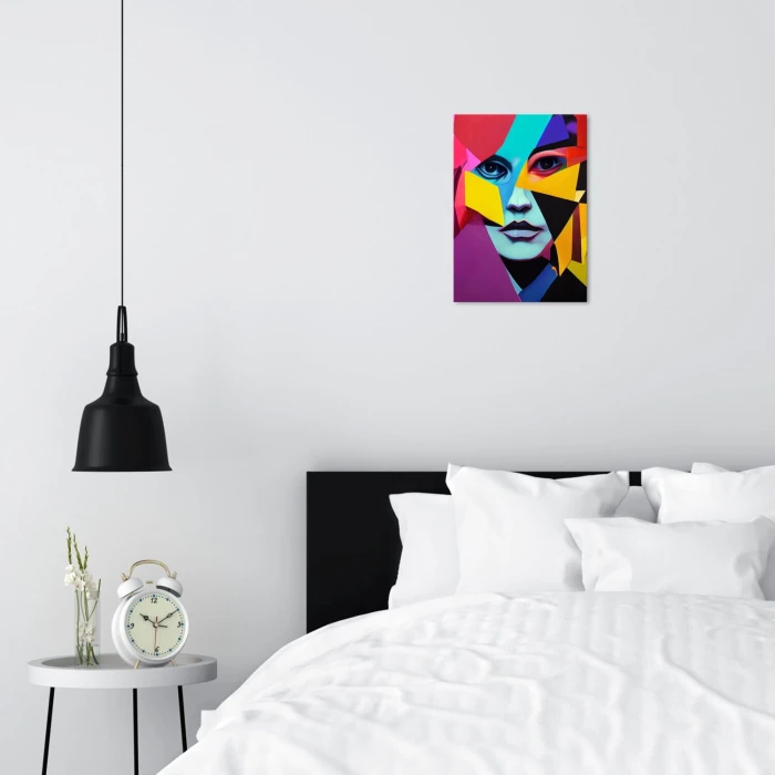 Poster metal kobieta abstrakcja gift