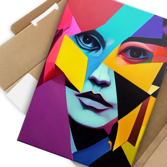 Poster metal kobieta abstrakcja gift