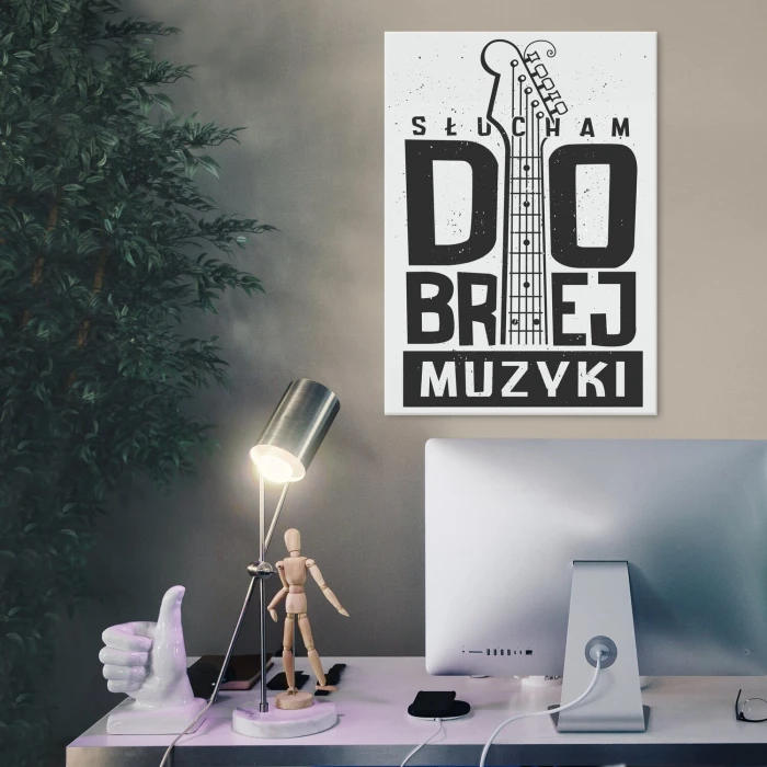 Plakat metalowy Słucham dobrej muzyki Prezent