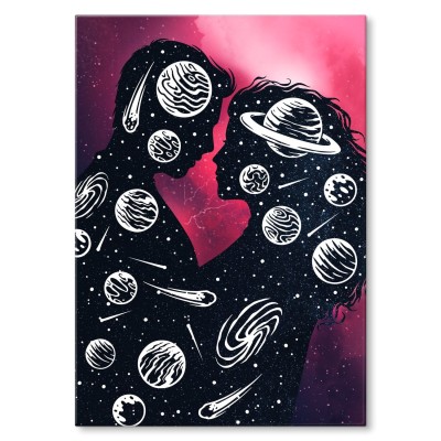 Poster metal kosmiczna miłość gift