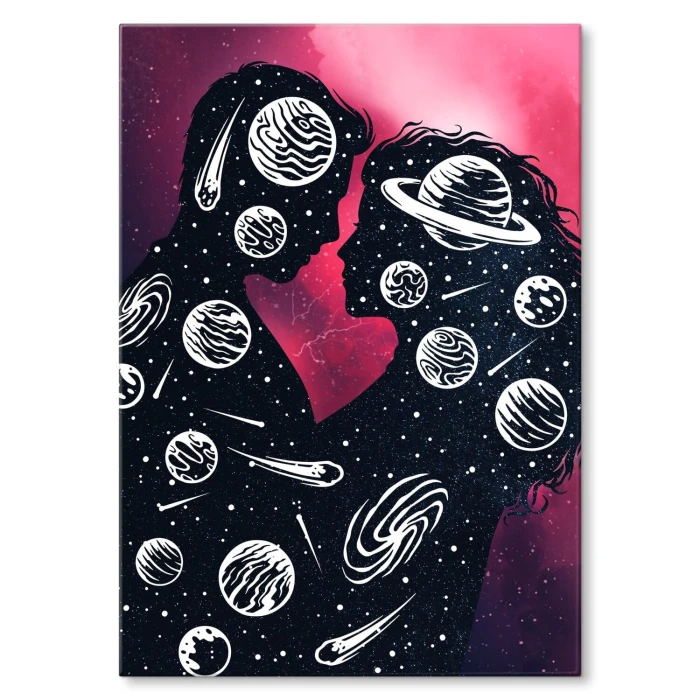 Poster metal kosmiczna miłość gift