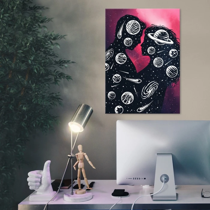 Poster metal kosmiczna miłość gift