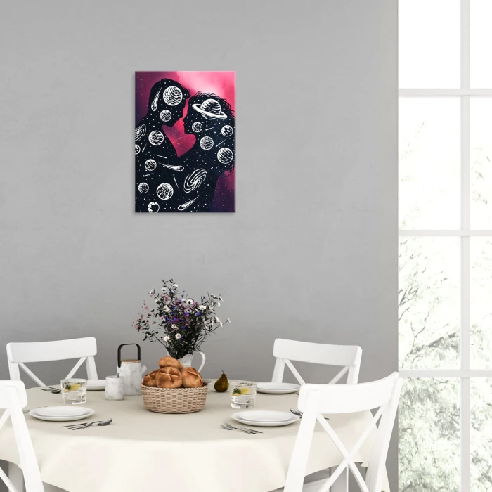Poster metal kosmiczna miłość gift