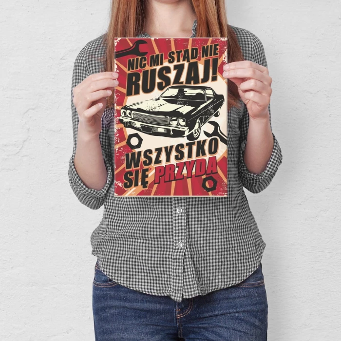 Poster metal Nic mi nie ruszaj gift
