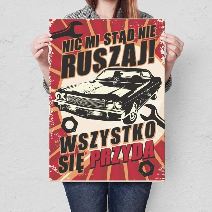 Poster metal Nic mi nie ruszaj gift