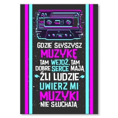 Plakat metalowy muzyka Prezent