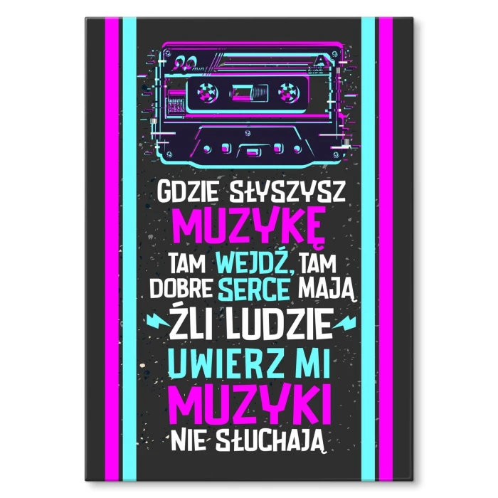 Plakat metalowy muzyka Prezent