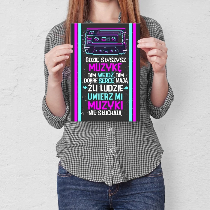 Plakat metalowy muzyka Prezent