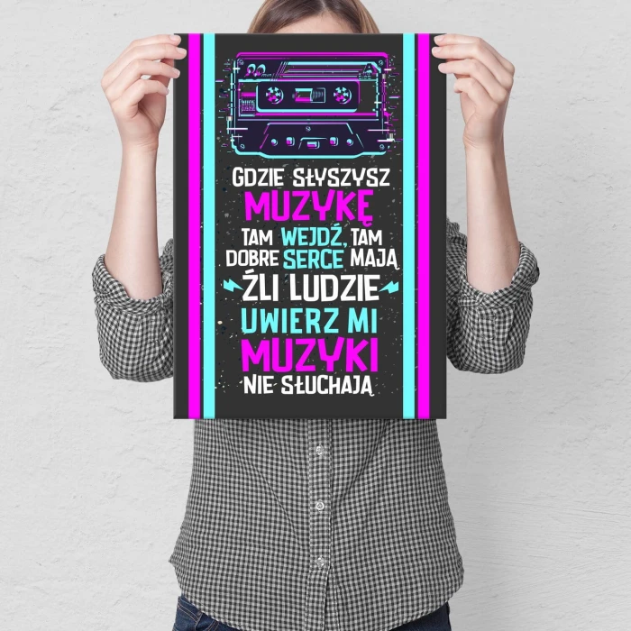 Plakat metalowy muzyka Prezent