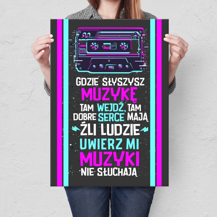 Plakat metalowy muzyka Prezent
