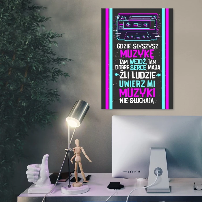 Plakat metalowy muzyka Prezent
