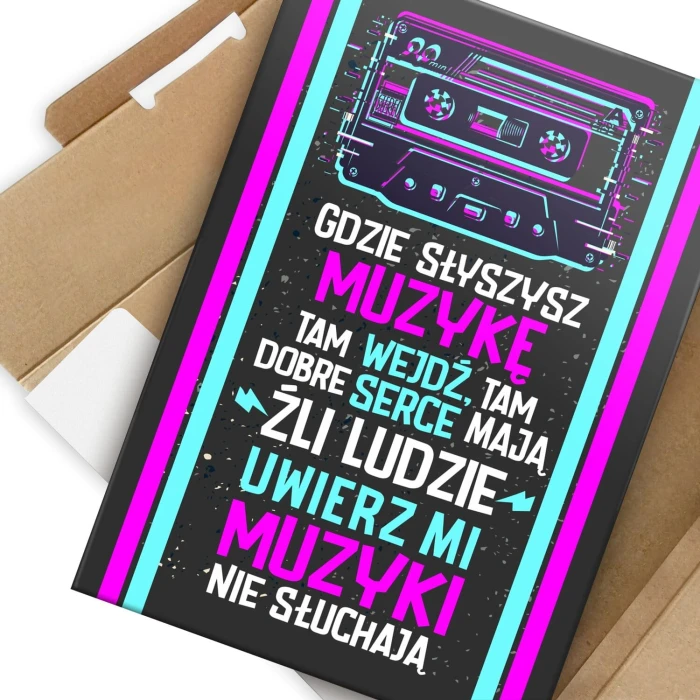 Plakat metalowy muzyka Prezent