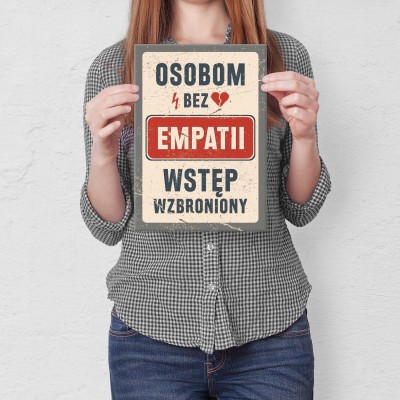 Poster metal bez empatii gift